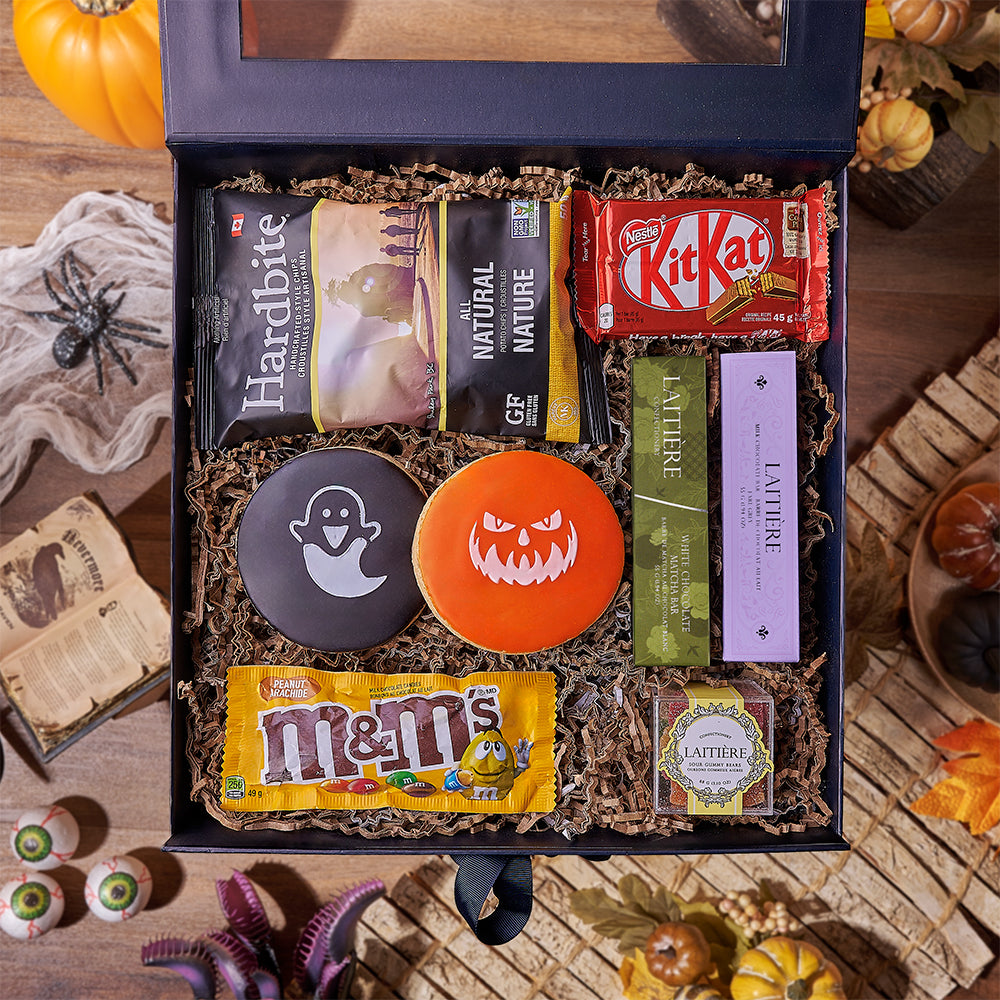 Luxury Halloween Chocolate and Cookie Box – how the gift is presented
