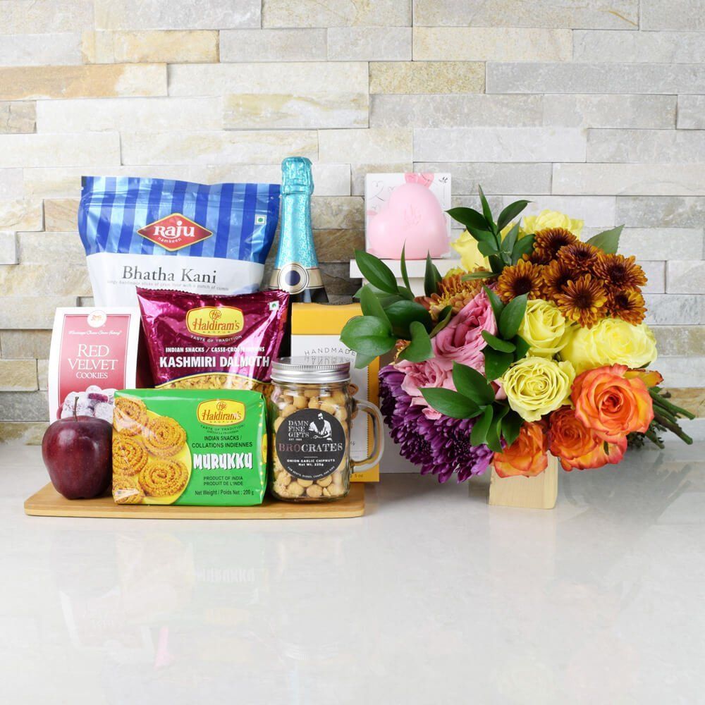 Have A Happy & Bubbly Diwali Gift Set from Los Angeles Baskets - Los Angeles Delivery