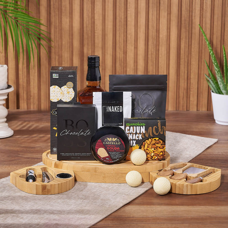 Hole in One Gourmet Gift Set, liquor gift, liquor, cookie gift, cookies, chocolate gift, chocolate, Los Angeles delivery
