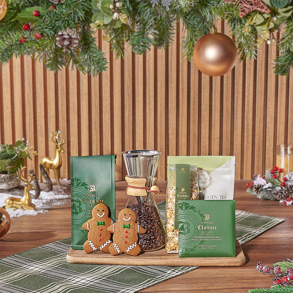 Coffee Lover Holiday Basket – how the gift is presented