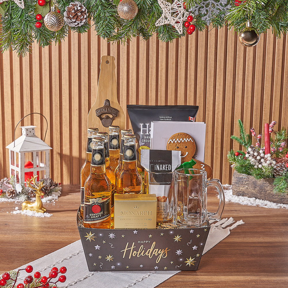 Holiday Beer and Cashews Gift Set – how the gift is presented