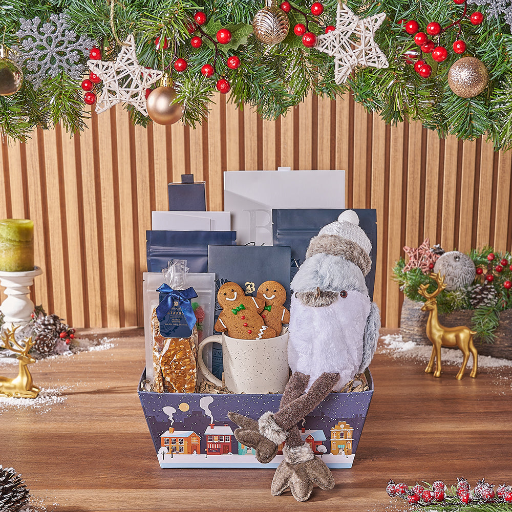 Premium Holiday Chocolate Treats Basket – how the gift is presented
