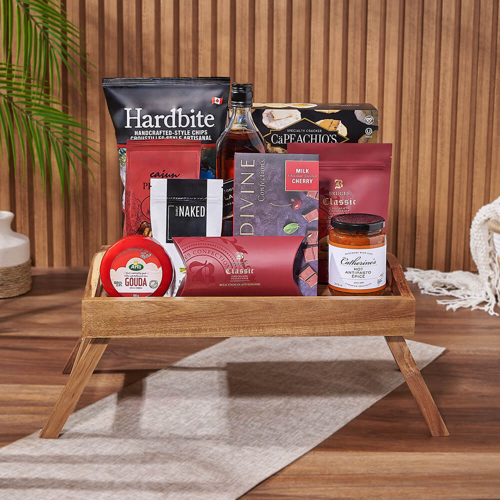 Liquor &amp; Refreshment Gift Tray, liquor gift, liquor, snack gift, snack, Los Angeles delivery