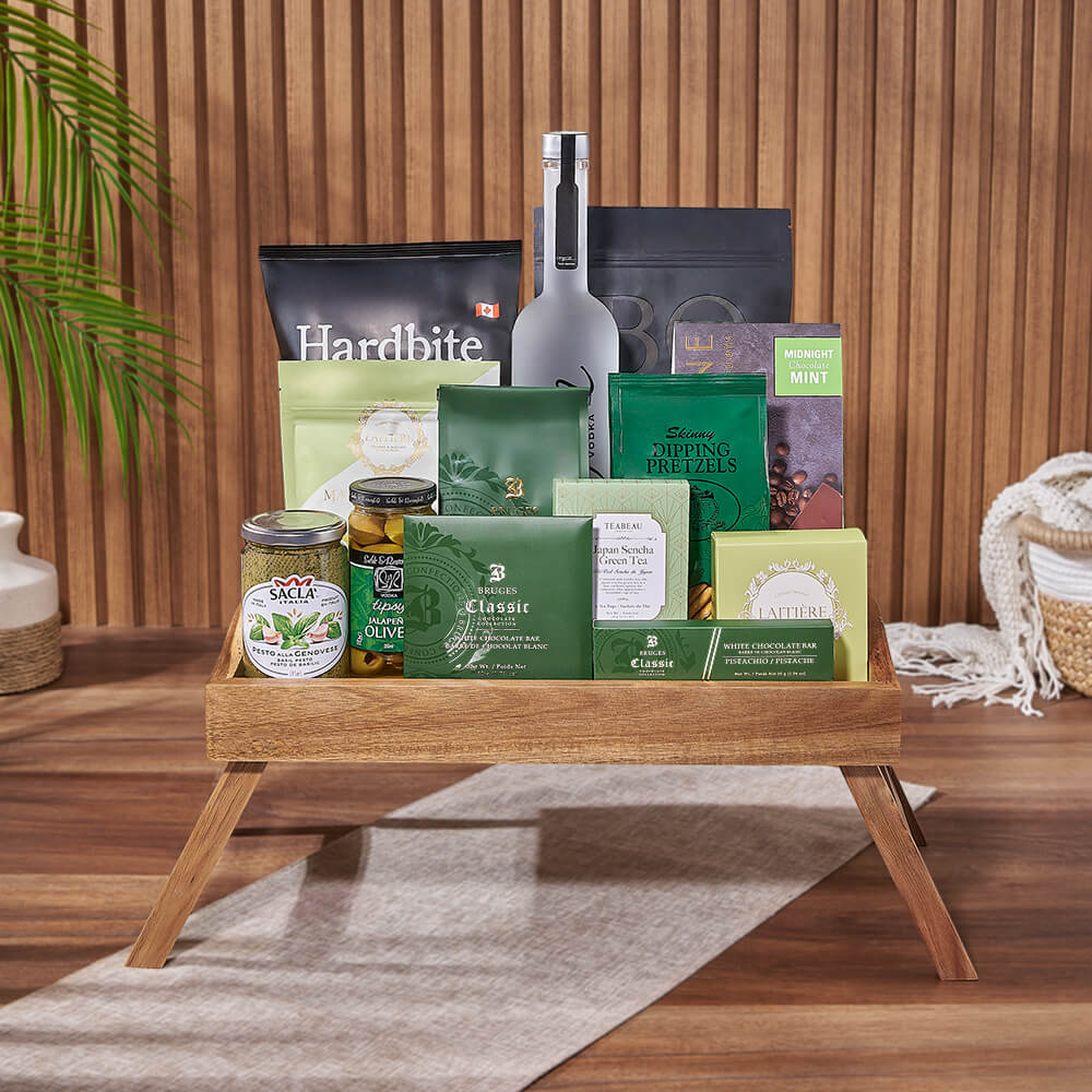 Morningside Delights Gift Snack Tray with Liquor, liquor gift, liquor, chocolate gift, chocolate, snack gift, snack, Los Angeles delivery