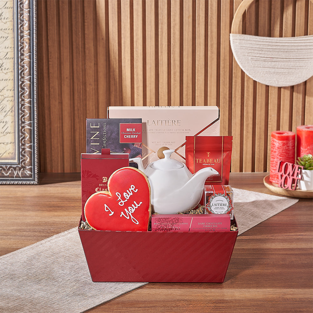 Valentine's Day Cinnamon Tea Basket – how the gift is presented
