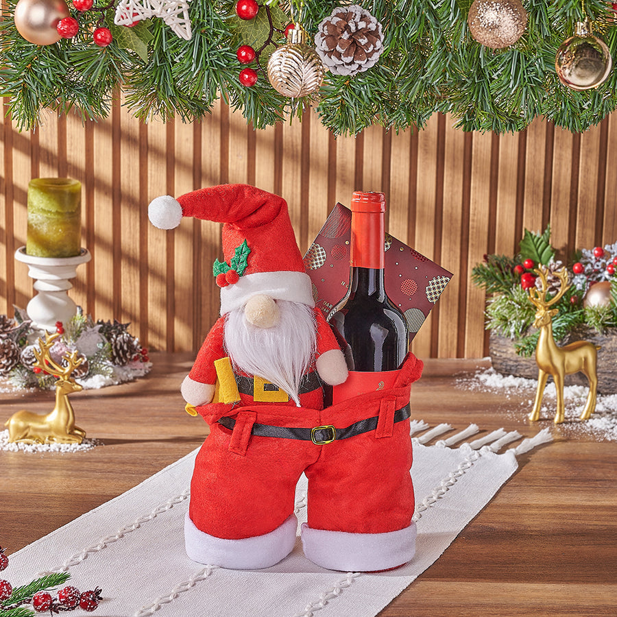 Santa’s Pants Wine Gift from Los Angeles Baskets - Wine Gift Set - Los Angeles Delivery