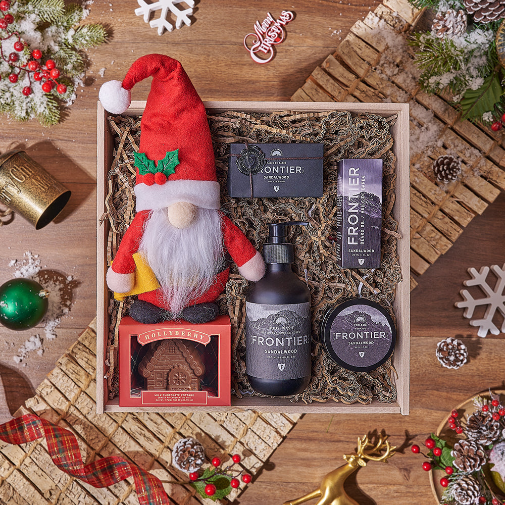 Santa’s Spa Gift Crate For Men, Christmas gift, Christmas, spa gift, spa, chocolate gift, chocolate, Los Angeles delivery
