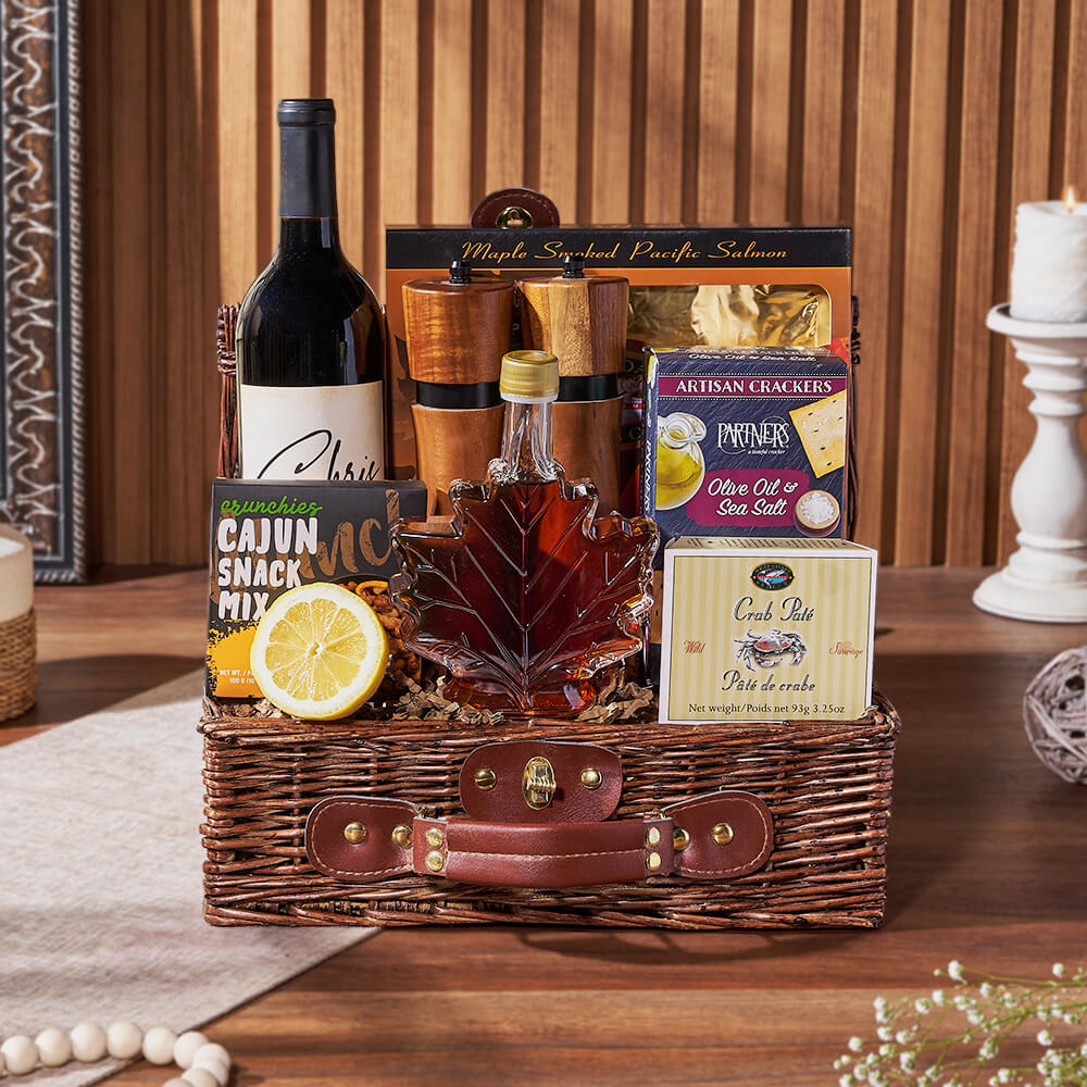 Seafood Wonder &amp; Wine Gift Set, wine gift, wine, seafood gift, seafood, salmon gift, salmon, Los Angeles delivery