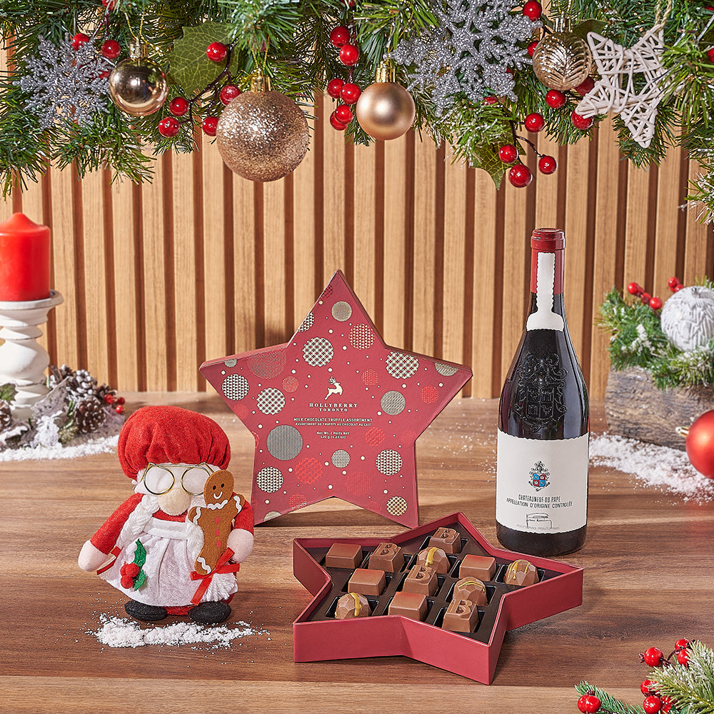 Star Box Wine and Chocolate Gift – how the gift is presented