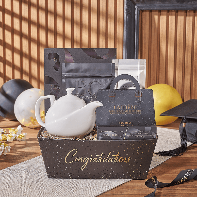 Soothing Tea Graduation Gift, tea gift, tea, graduation gift, graduation, chocolate gift, chocolate, Los Angeles delivery