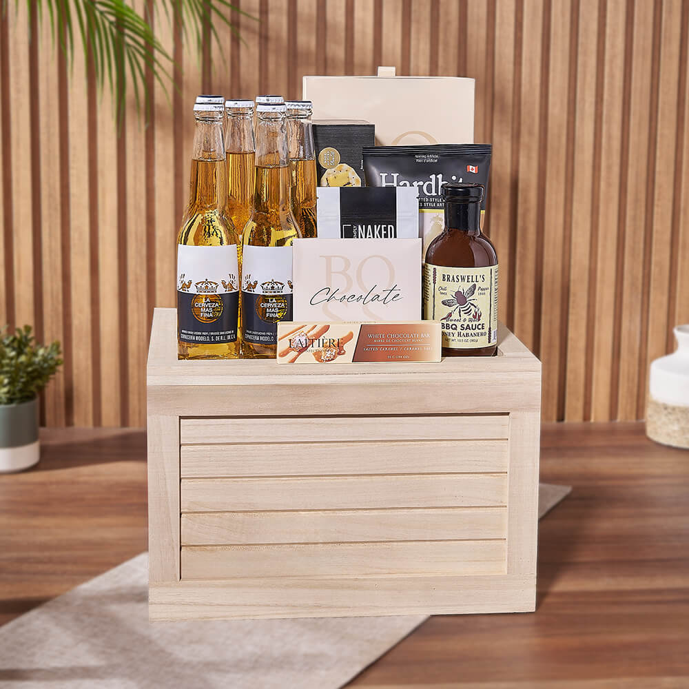 Spread a Smile Corona Crate, beer gift, beer, chocolate gift, chocolate, snack gift, snack, Los Angeles delivery