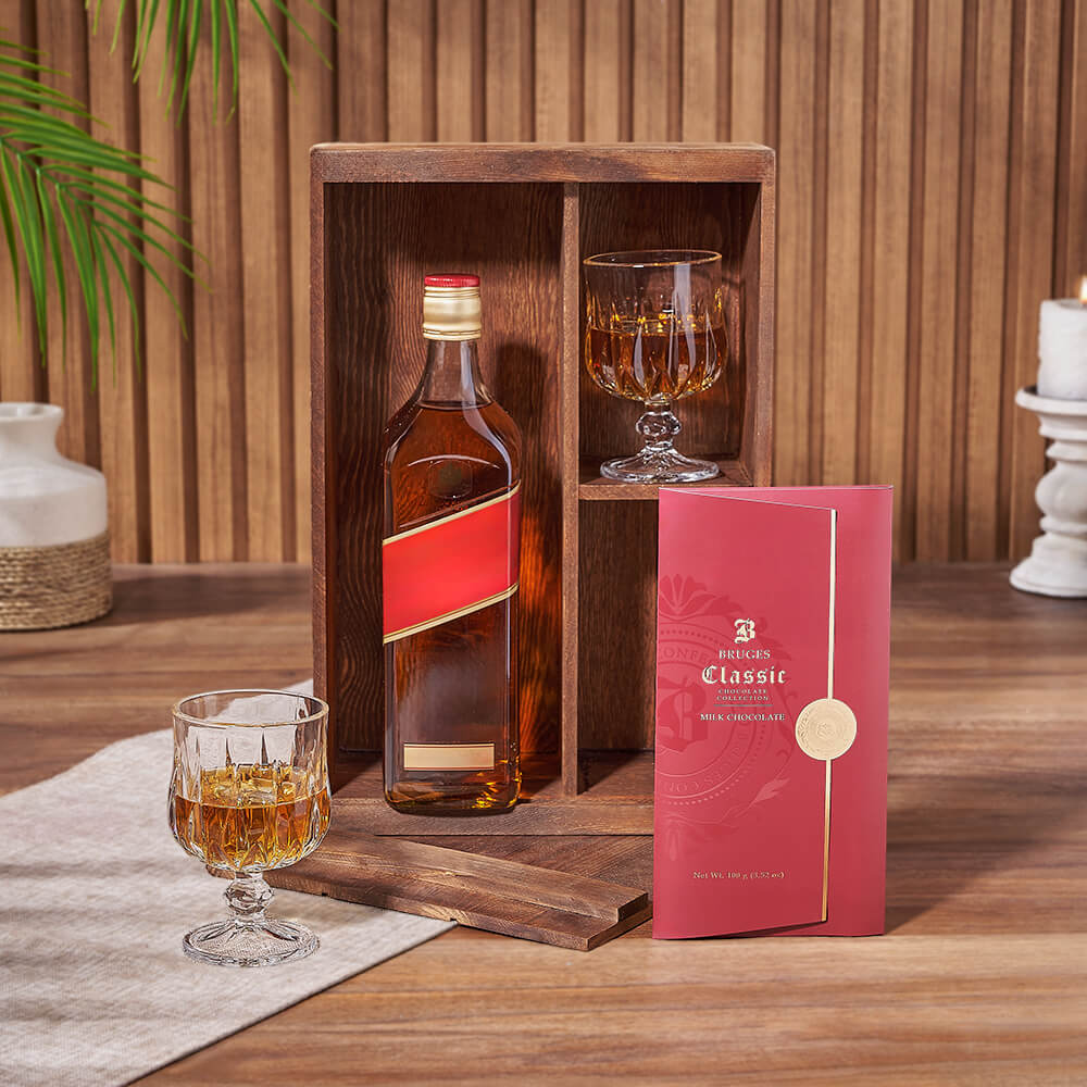 Summerhill Liquor &amp; Treats Basket, liquor gift, liquor, chocolate gift, chocolate, Los Angeles delivery