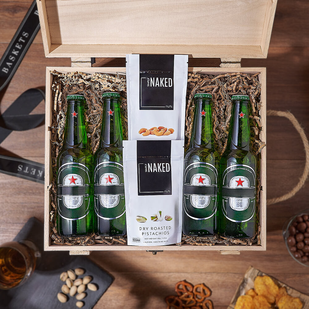 Superb Beer &amp; Nuts Gift Crate, beer gift, beer, nuts gift, nuts, Los Angeles delivery
