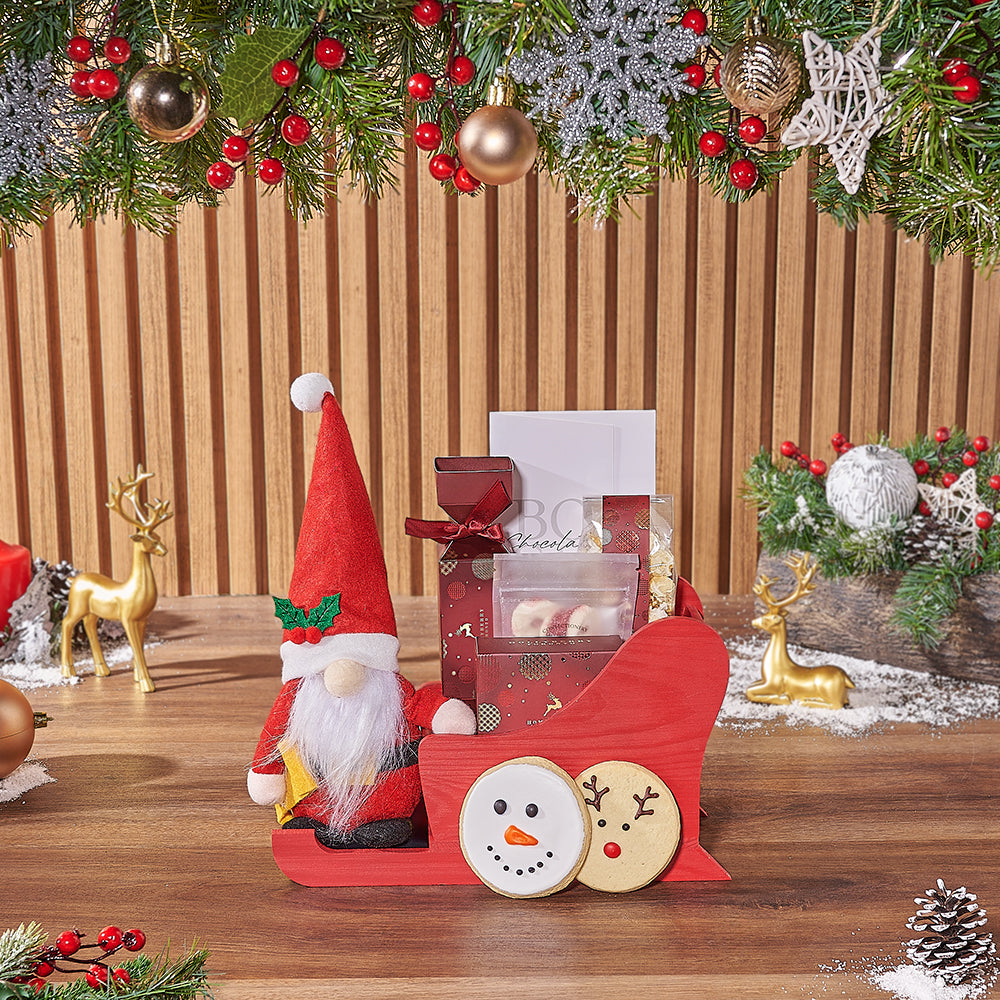 Chocolate Truffles Christmas Basket – how the gift is presented