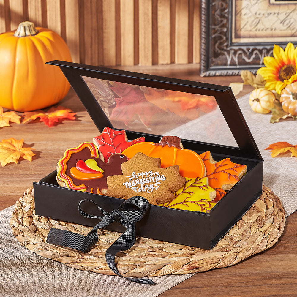 Handmade Thanksgiving Cookie Box – how the gift is presented