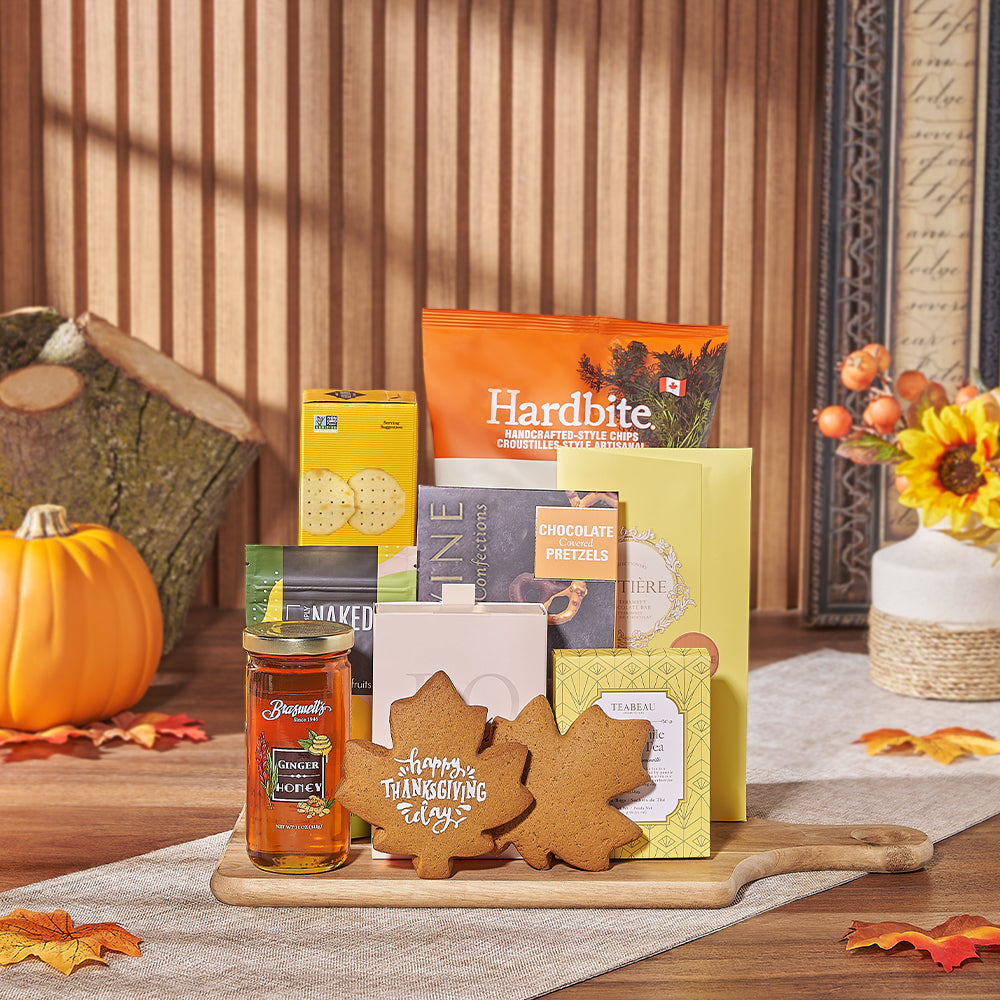 Thanksgiving Tea &amp; Treat Gift, thanksgiving gift, thanksgiving, tea gift, tea, chocolate gift, chocolate, cookie gift, cookie, Los Angeles delivery
