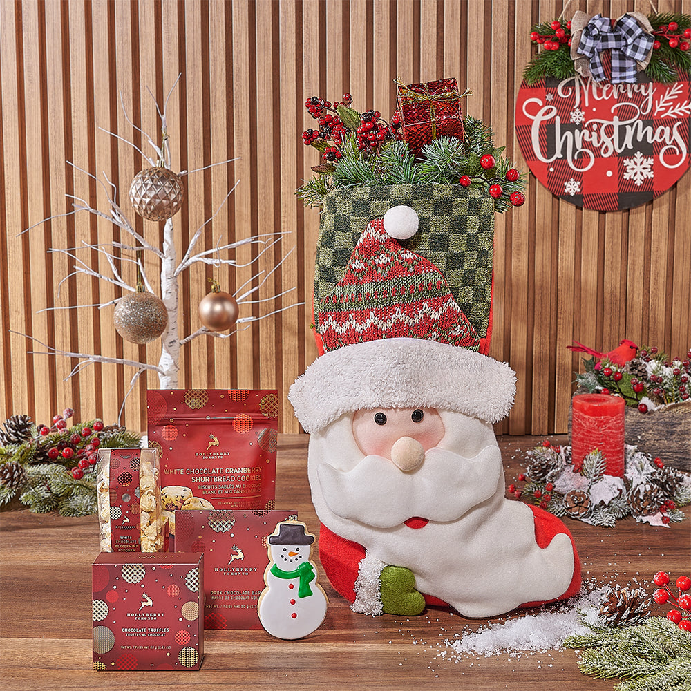 Assorted Holiday Chocolates Stocking – how the gift is presented