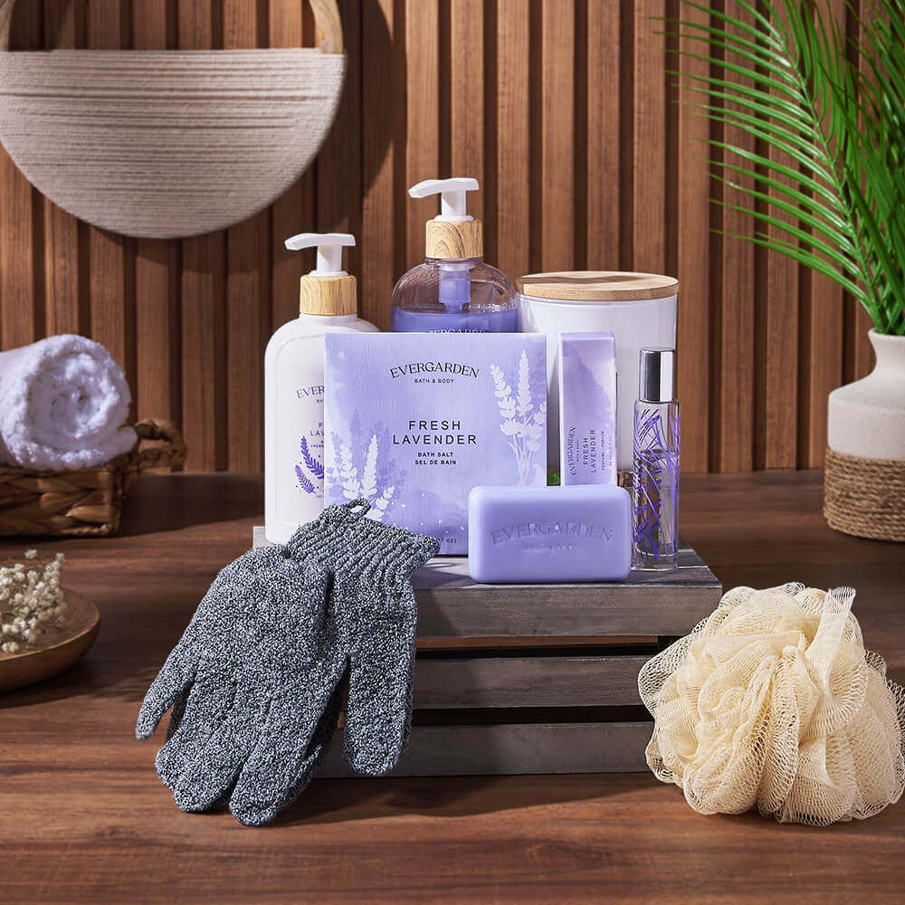 Total Lavender Spa Crate – Spa gift baskets – Los Angeles delivery