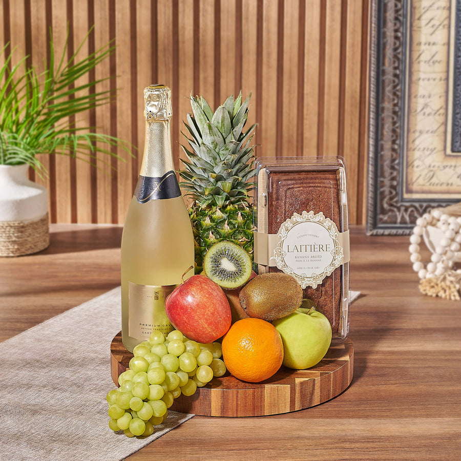 Tropical Oasis Gift Set, champagne gift, champagne, sparkling wine gift, sparkling wine, fruit gift, fruit, Los Angeles delivery