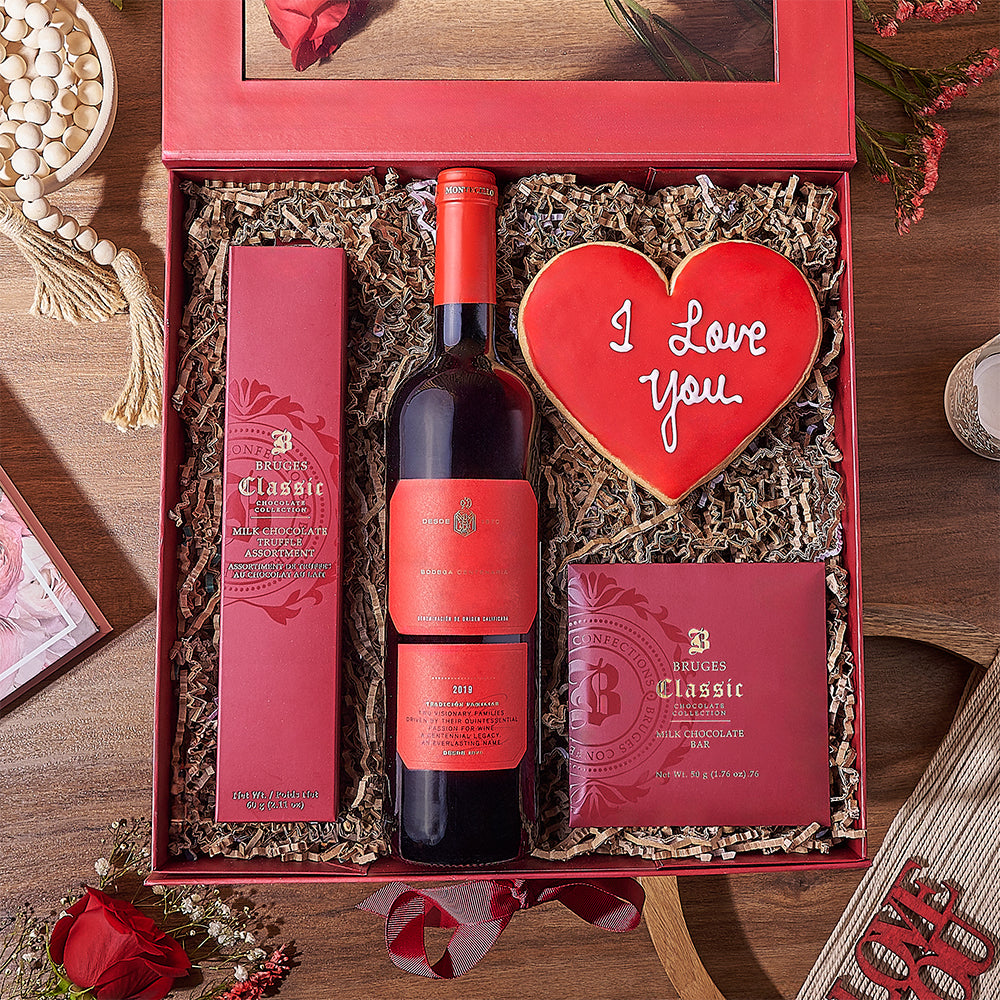 Valentine's Wine Box – Valentine's Day gift baskets – Los Angeles