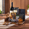 Warm Wishes Wine & Cheese Basket, wine gift, wine, cheese gift, cheese, charcuterie gift, charcuterie, Los Angeles delivery