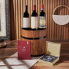 Wine Barrel Gift Set, wine gift, wine, wine trio gift, wine trio, chocolate gift, chocolate, Los Angeles delivery