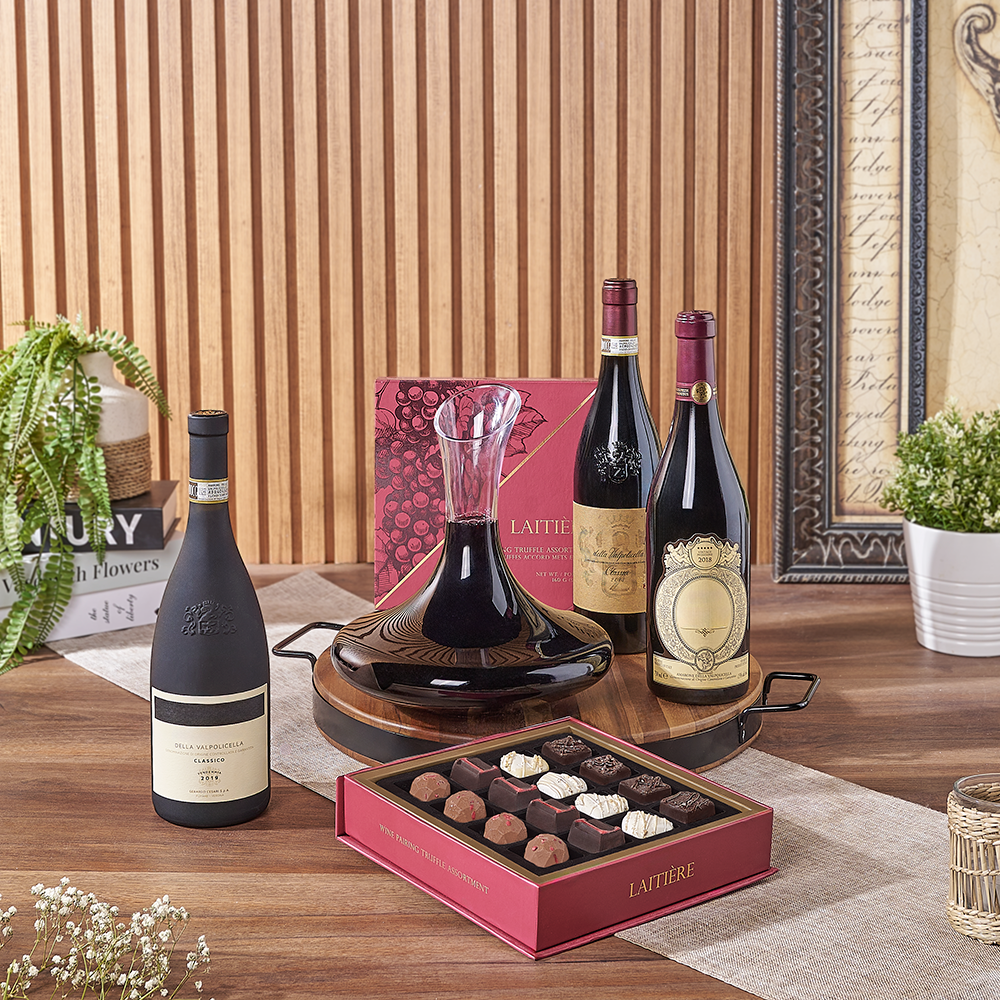 Wine Presentation Set with Decanter – how the gift is presented