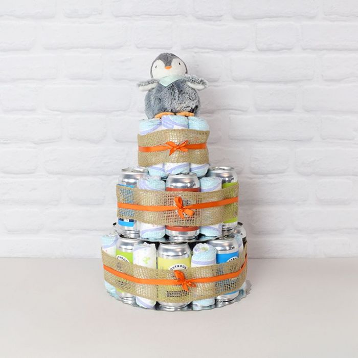 Craft Beer &amp; Baby Diapers Gift Set from Los Angeles Baskets - Baby Gift - Los Angeles Delivery