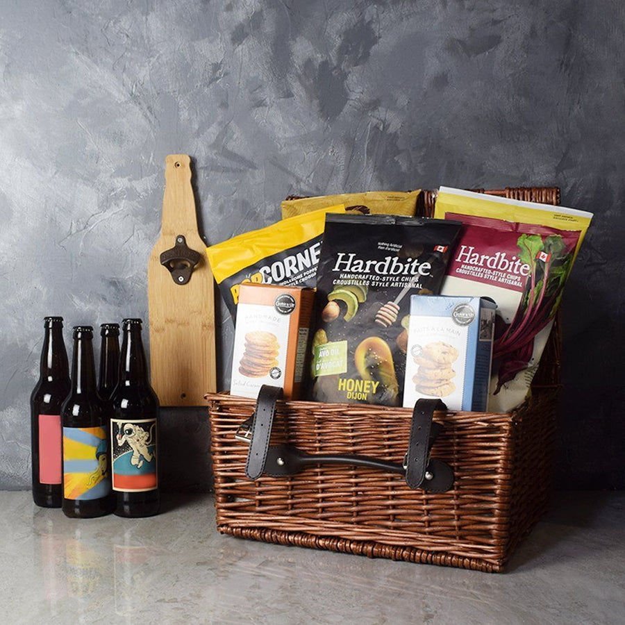 Game Day Craft Beer Basket from Los Angeles Baskets - Beer Gift Basket - Los Angeles Delivery