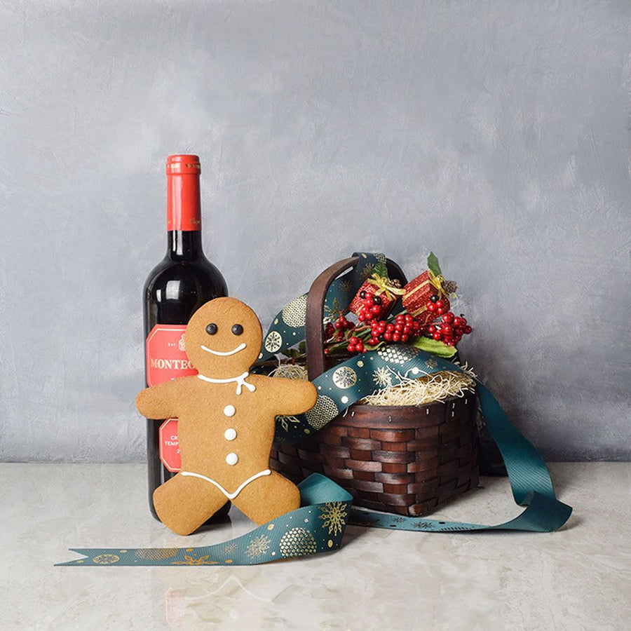 Gingerbread Man & Wine Gift Set from Los Angeles Baskets - Los Angeles Delivery