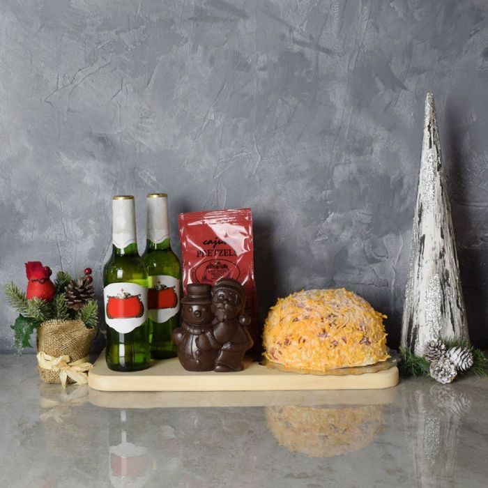 Holiday Beer & Cheese Ball Gift Basket from Los Angeles Baskets - Los Angeles Delivery