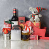 Holiday Sleigh with Wine Gift Basket from Los Angeles Baskets - Los Angeles Delivery