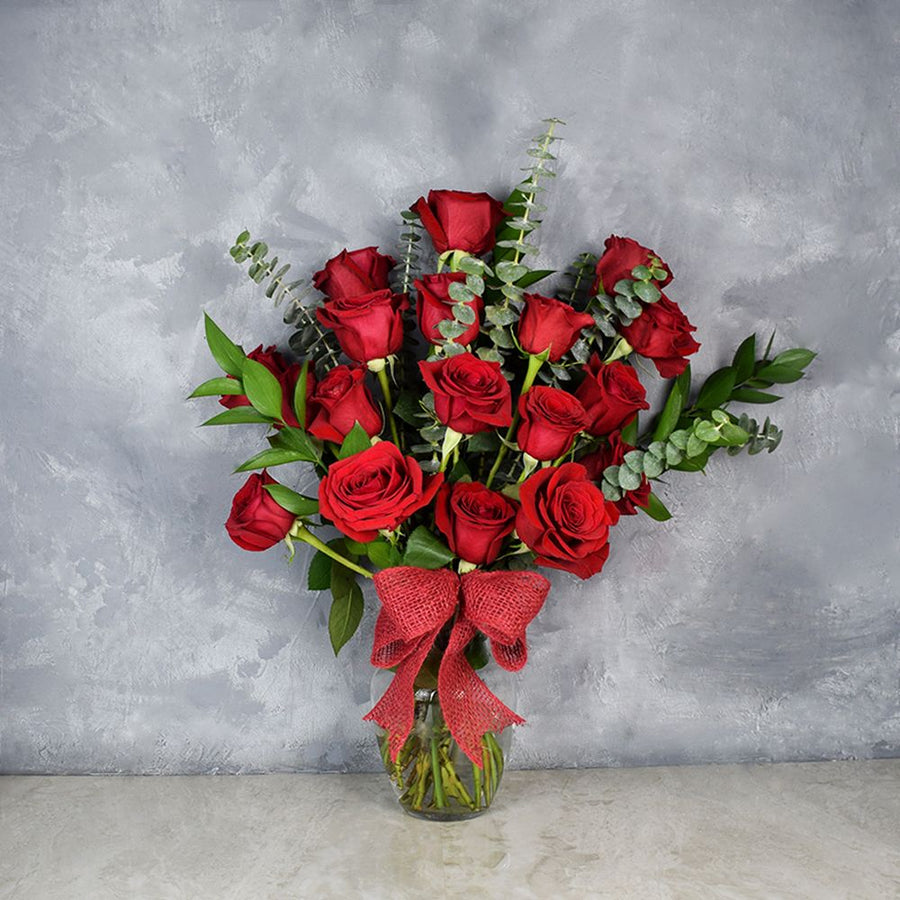 Rosedale Valentine’s Day Vase from Los Angeles Baskets - Flower Gift - Los Angeles Delivery