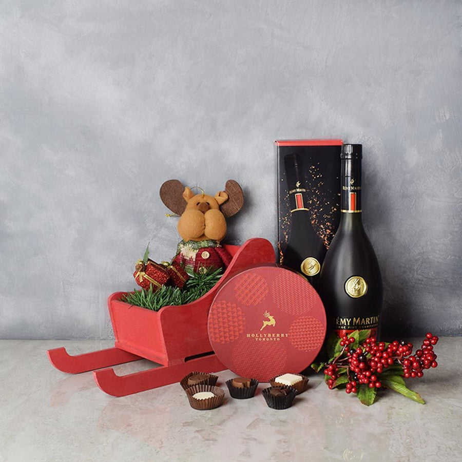 Rudolph’s Bubbly Holiday Gift Set from Los Angeles Baskets - Holiday Gift Basket - Los Angeles Delivery