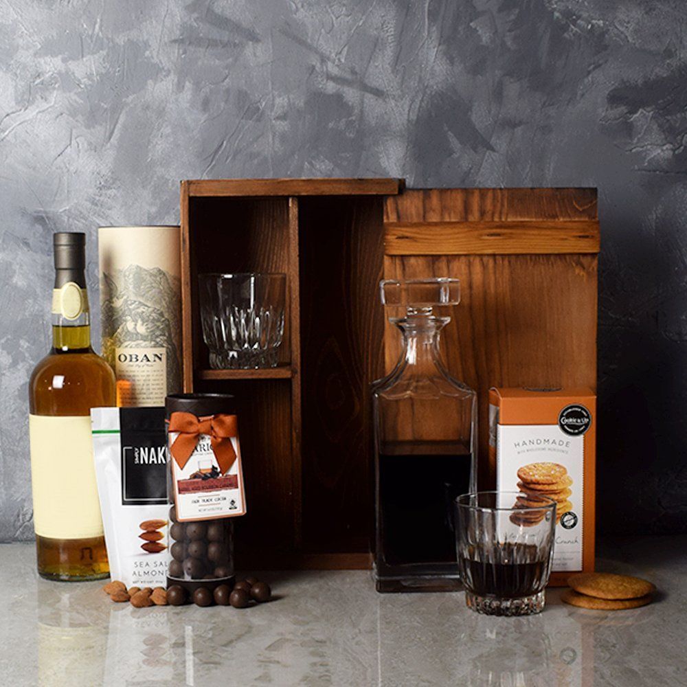 Rustic Liquor Decanter Gift Box – how the gift is presented