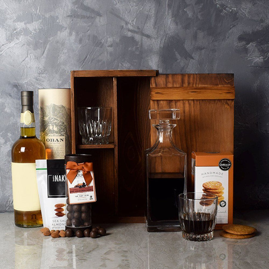 The Rustic Decanter Whiskey Set from Los Angeles Baskets - Los Angeles Delivery