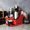 Saint Nick's Sleigh Basket with Wine from Los Angeles Baskets - Holiday Gift Basket - Los Angeles Delivery