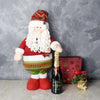 Santa & Gourmet Chocolates with Champagne Gift Set from Los Angeles Baskets - Holiday Gift Basket - Los Angeles Delivery