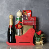 Treats & Champagne Sleigh Basket from Los Angeles Baskets - Holiday Gift Basket - Los Angeles Delivery